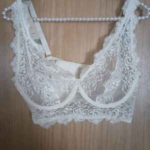 Victoria's Secret White Lace Bralette